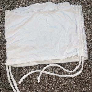 White tube top with laces